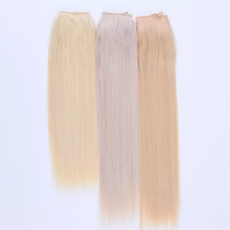 Straight Halo Clip Human Hair Extension Light Color Real Human Hair Salon Quality